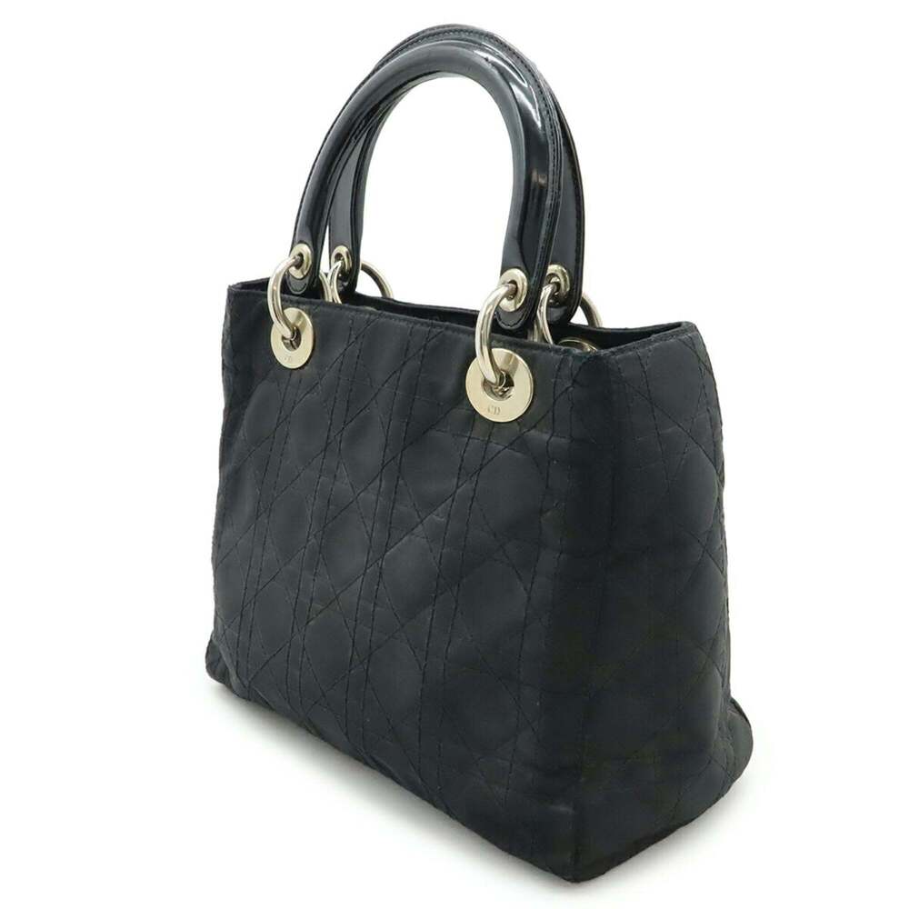 Christian Dior Lady Cannage Handbag Tote Bag in Black Nylon - Picture 3 of 10